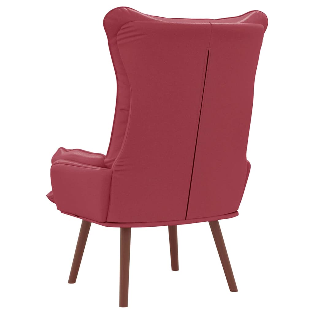 vidaXL fotel Czerwone wino 69 x 74 x 93 cm Sztuczna skóra