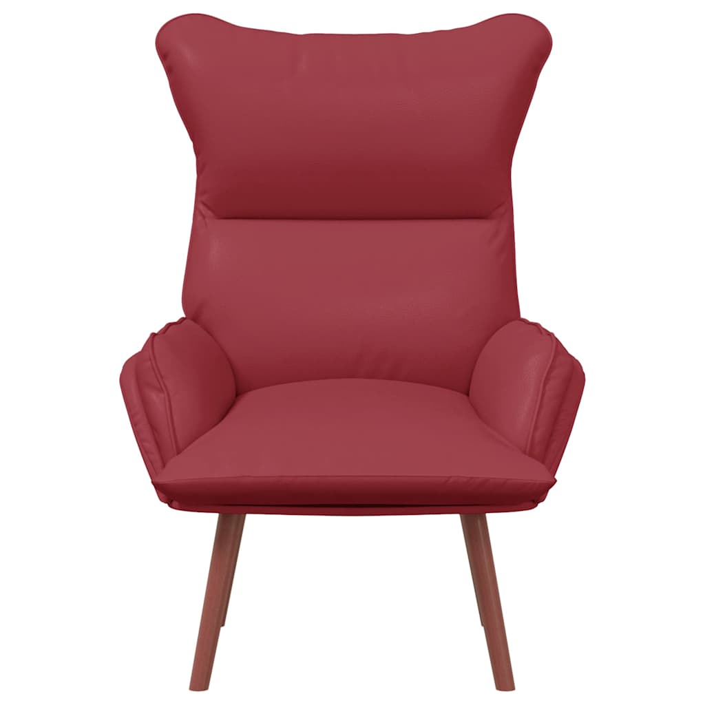 vidaXL fotel Czerwone wino 69 x 74 x 93 cm Sztuczna skóra
