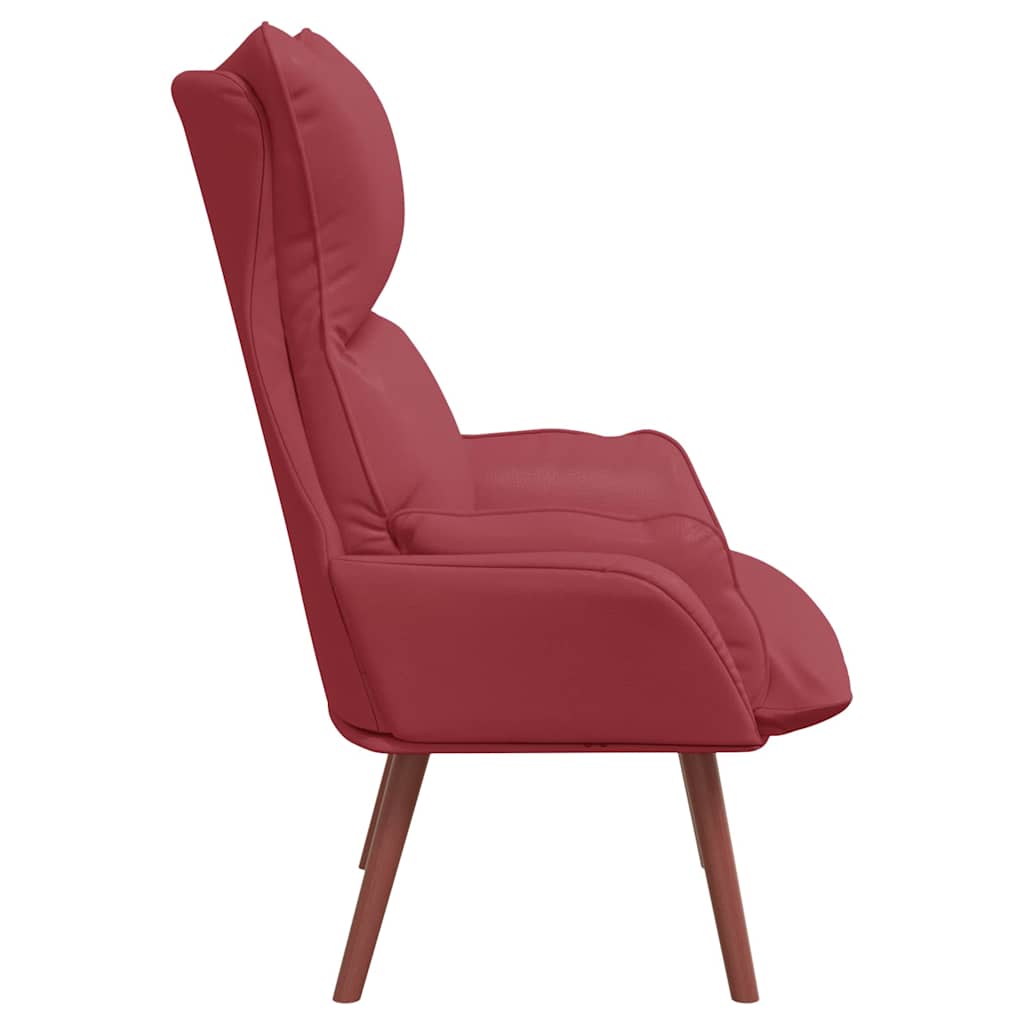 vidaXL fotel Czerwone wino 69 x 74 x 93 cm Sztuczna skóra