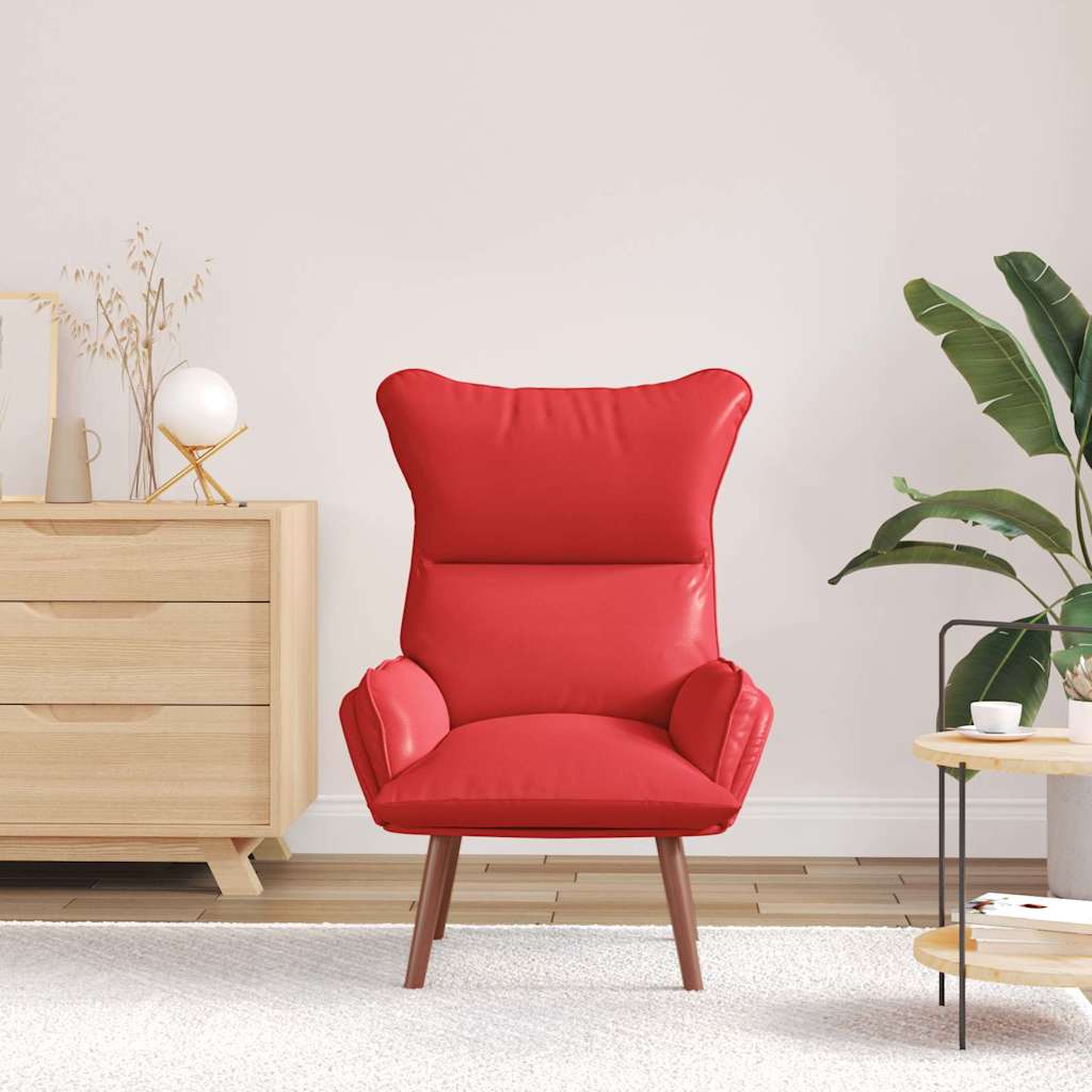 vidaXL fotel Czerwony 69 x 74 x 93 cm Sztuczna skóra