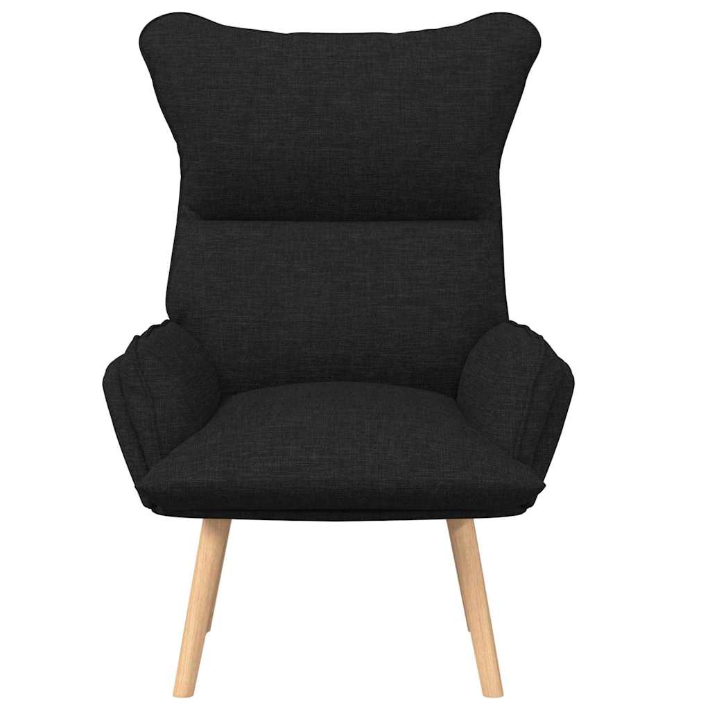 vidaXL fotel Czarny 69 x 74 x 93 cm Tkanina i sklejka