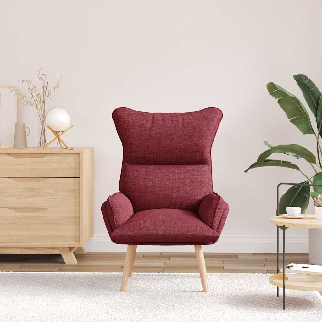 vidaXL fotel Czerwone wino 69 x 74 x 93 cm Tkanina i sklejka