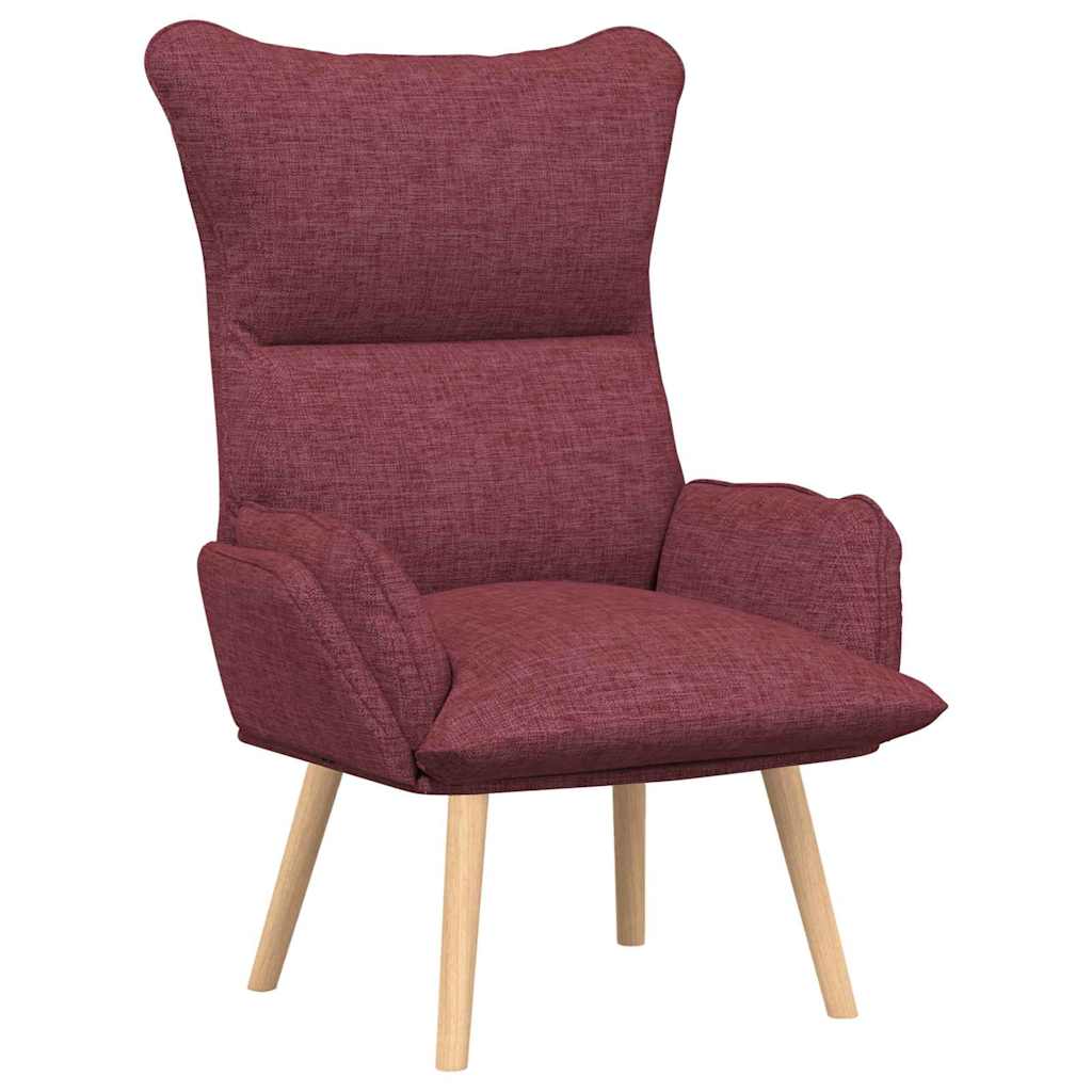 vidaXL fotel Czerwone wino 69 x 74 x 93 cm Tkanina i sklejka
