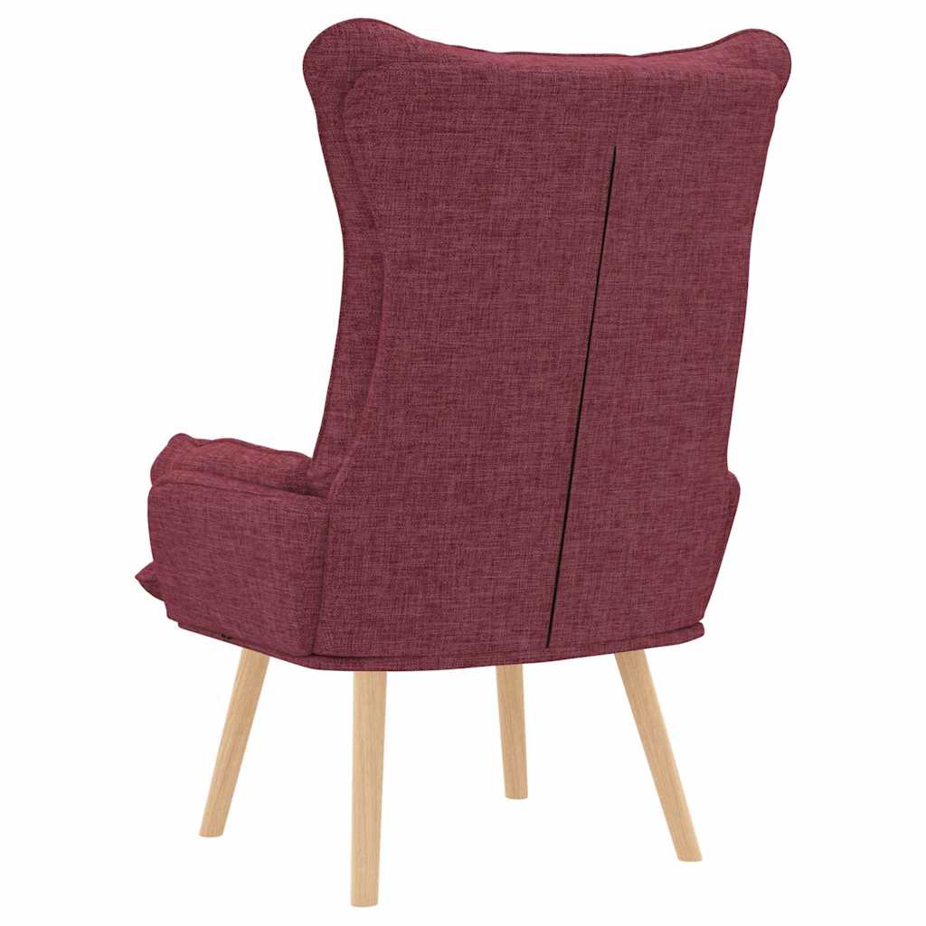 vidaXL fotel Czerwone wino 69 x 74 x 93 cm Tkanina i sklejka