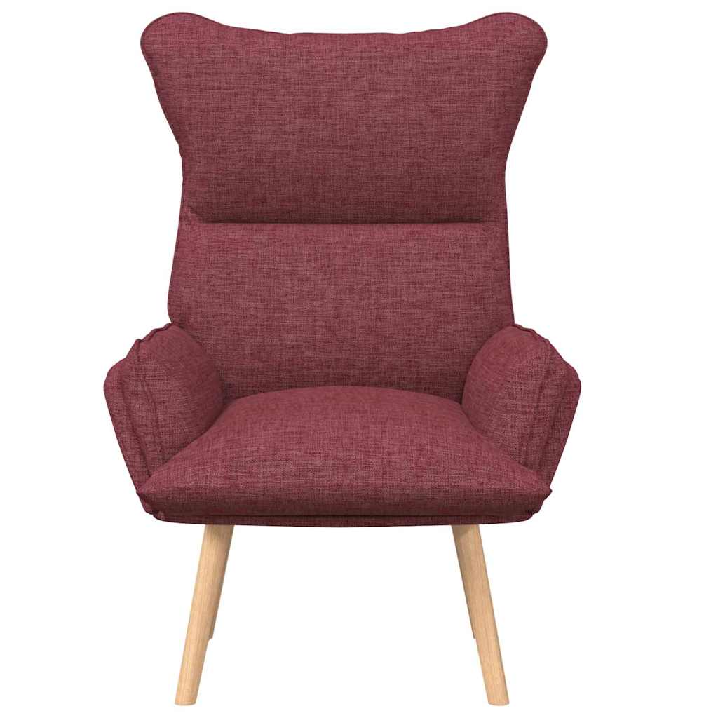 vidaXL fotel Czerwone wino 69 x 74 x 93 cm Tkanina i sklejka