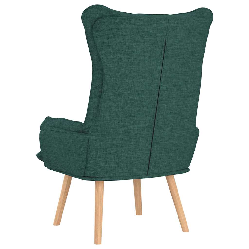 vidaXL fotel Ciemna zieleń 69 x 74 x 93 cm Tkanina i sklejka