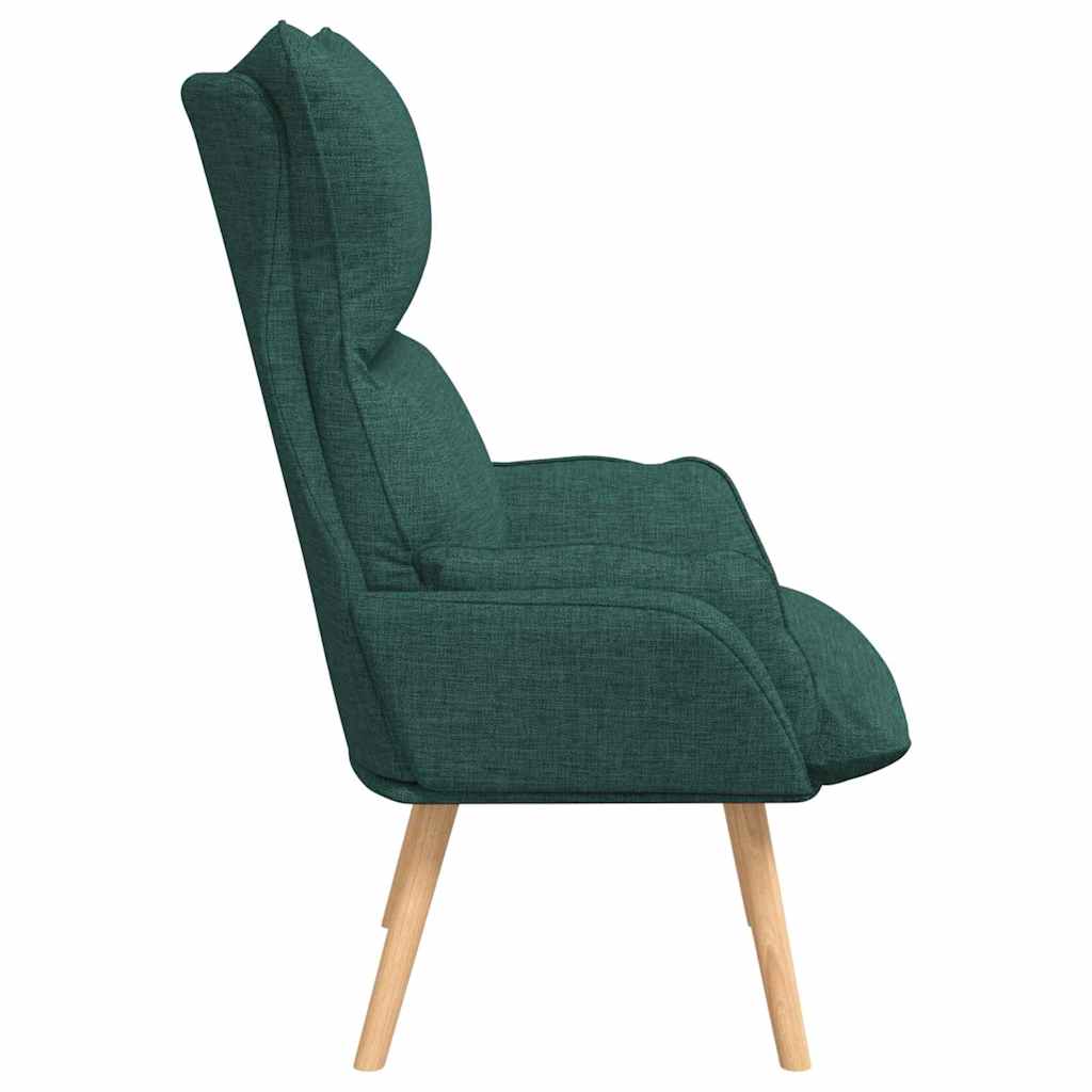 vidaXL fotel Ciemna zieleń 69 x 74 x 93 cm Tkanina i sklejka
