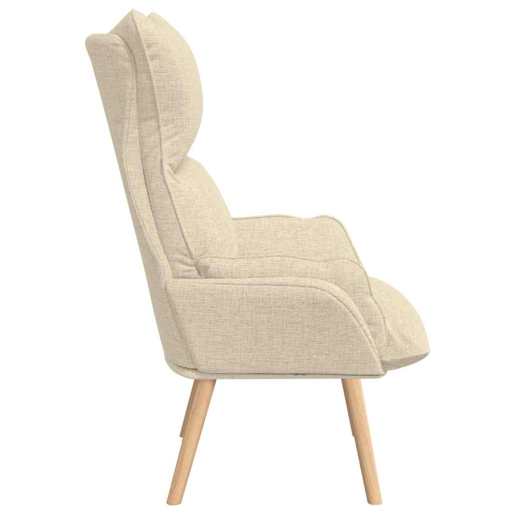 vidaXL fotel Kremowy 69 x 74 x 93 cm Tkanina i sklejka