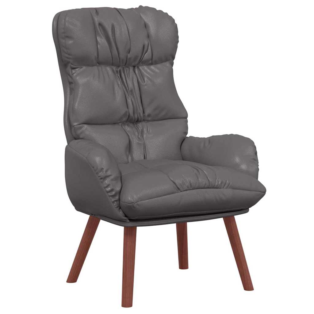 vidaXL fotel Szary 69 x 74 x 93 cm Sztuczna skóra