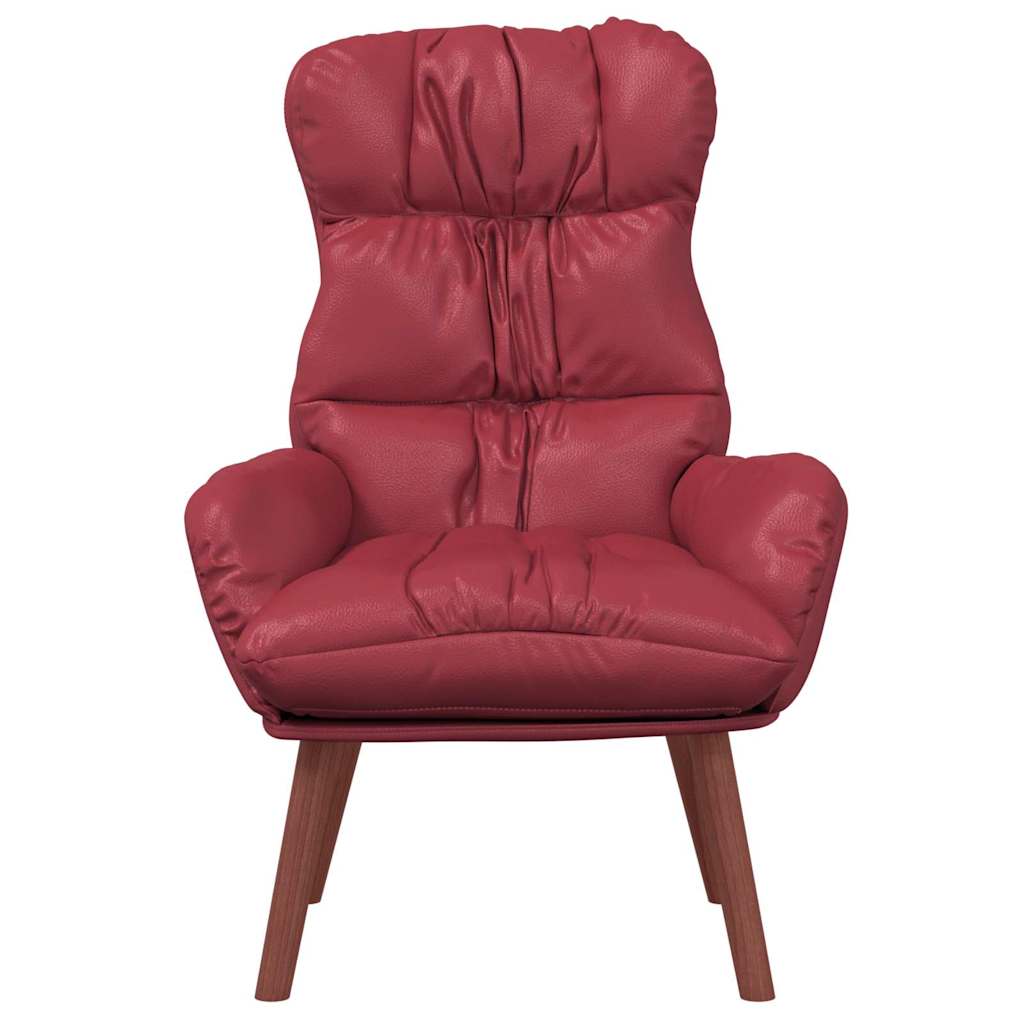 vidaXL fotel Czerwone wino 69 x 74 x 93 cm Sztuczna skóra