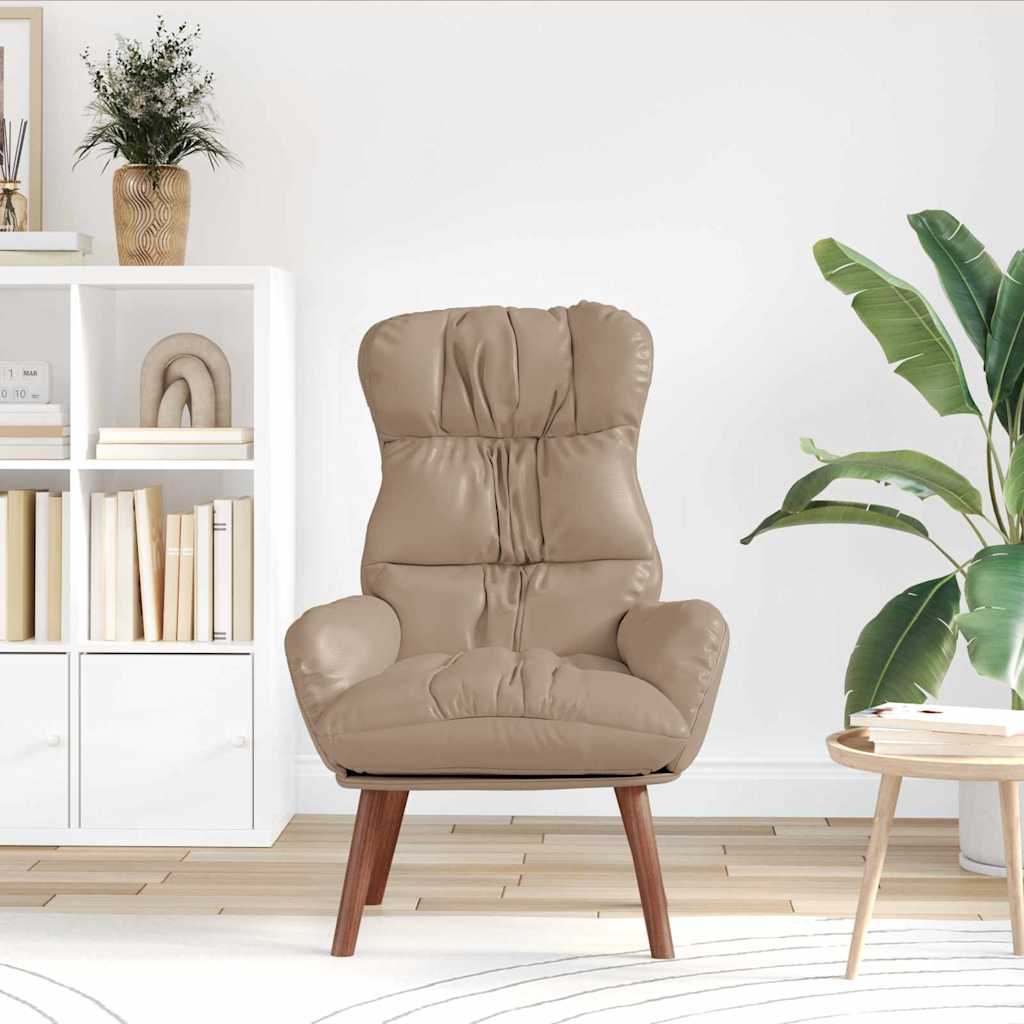 vidaXL fotel Cappuccino 69 x 74 x 93 cm Sztuczna skóra