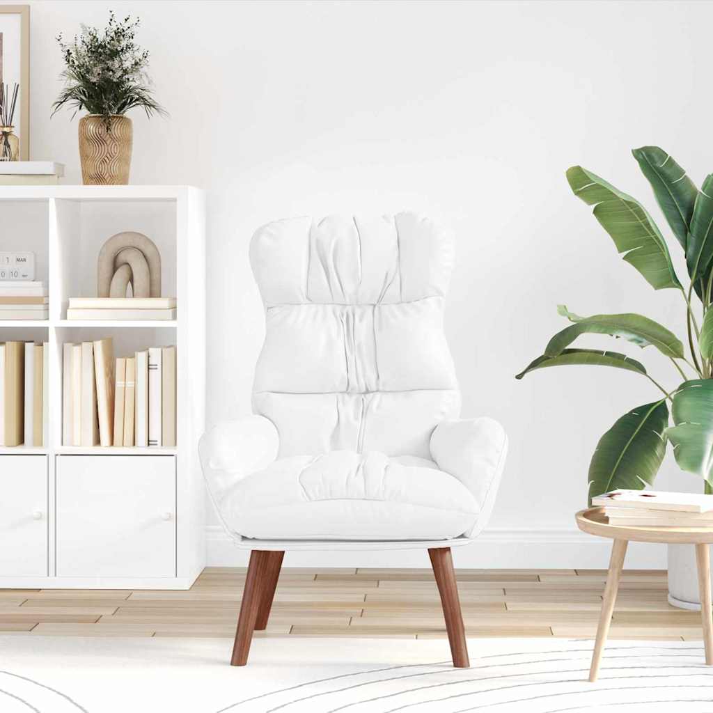 vidaXL fotel Biały 69 x 74 x 93 cm Sztuczna skóra