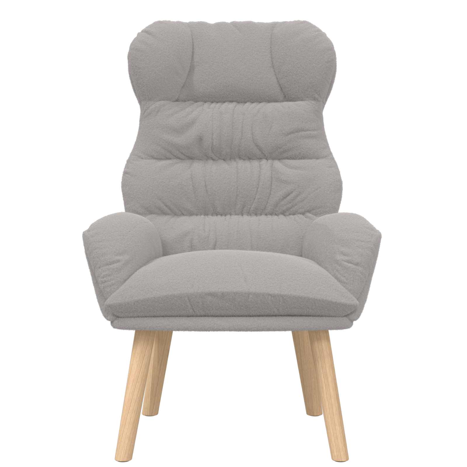vidaXL fotel Jasnoszary 69 x 74 x 93 cm Tkanina sherpa