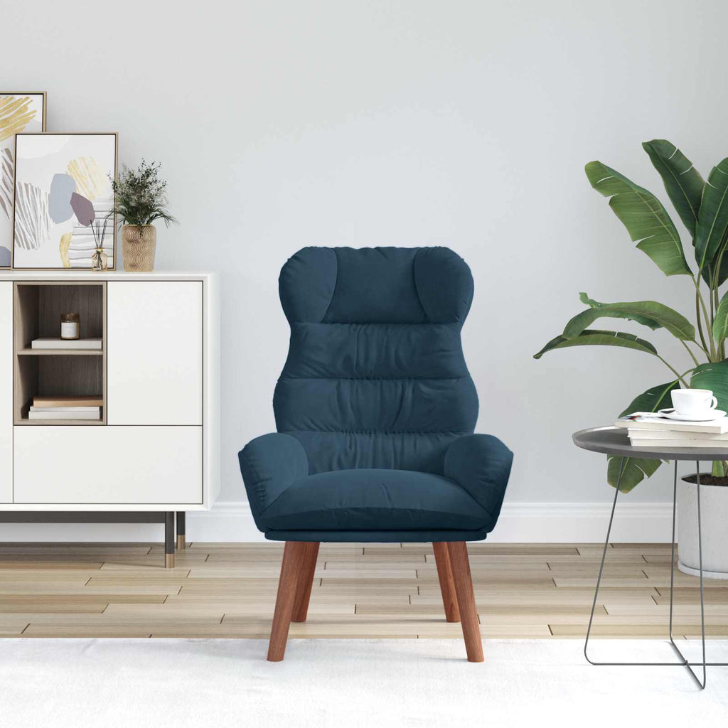 vidaXL fotel Niebieski 69 x 74 x 93 cm Aksamit