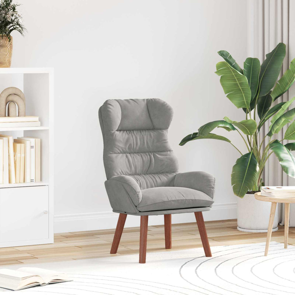 vidaXL fotel Jasnoszary 69 x 74 x 93 cm Aksamit
