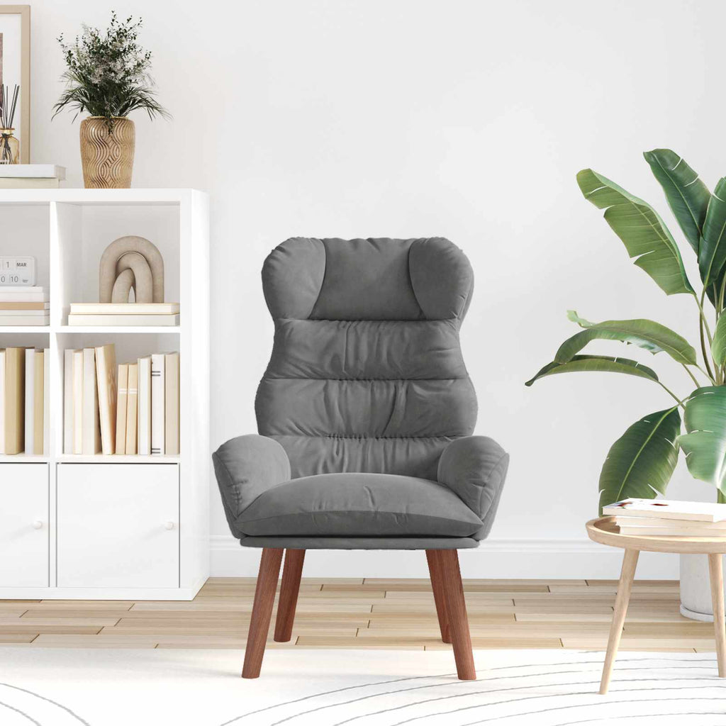 vidaXL fotel Ciemnoszary 69 x 74 x 93 cm Aksamit