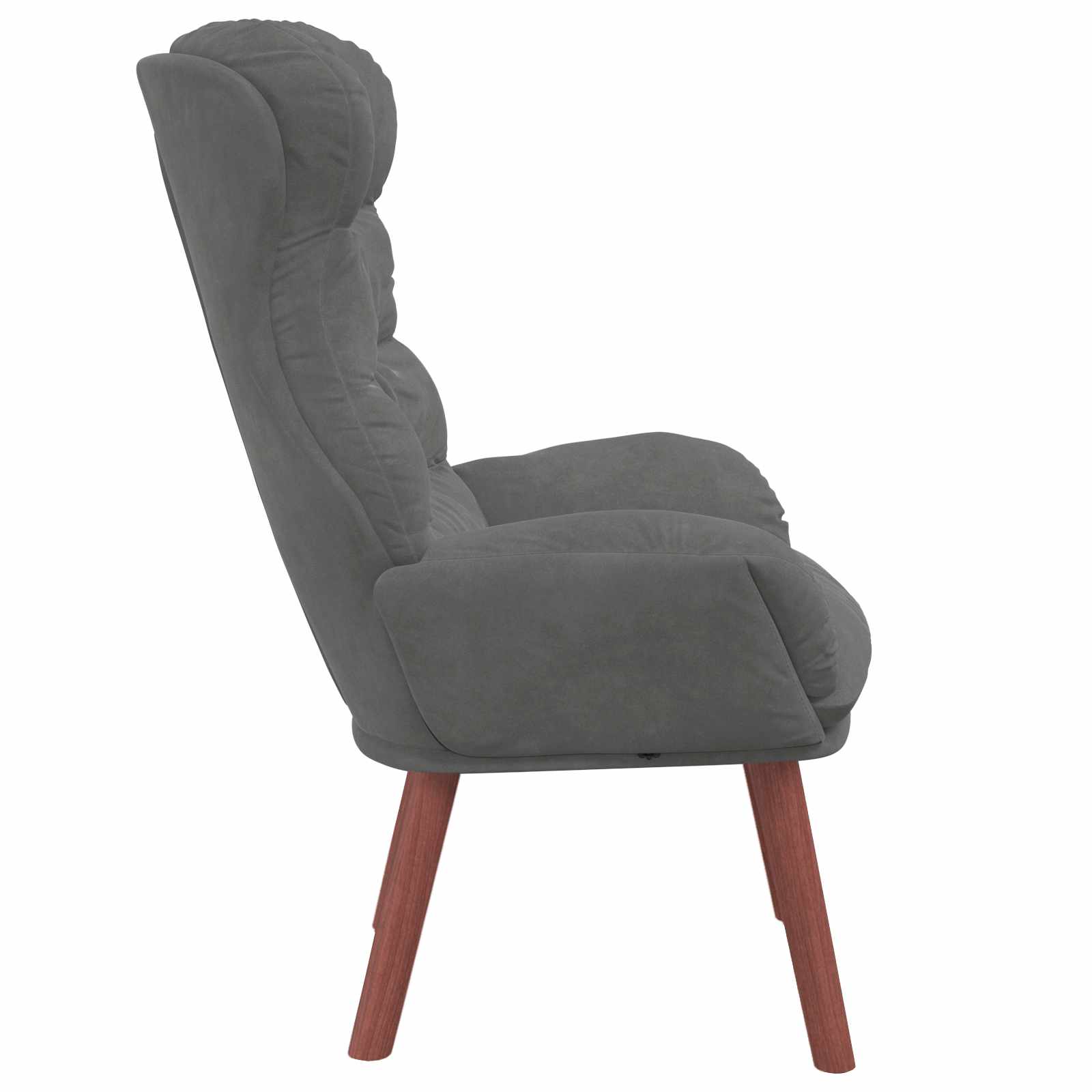 vidaXL fotel Ciemnoszary 69 x 74 x 93 cm Aksamit