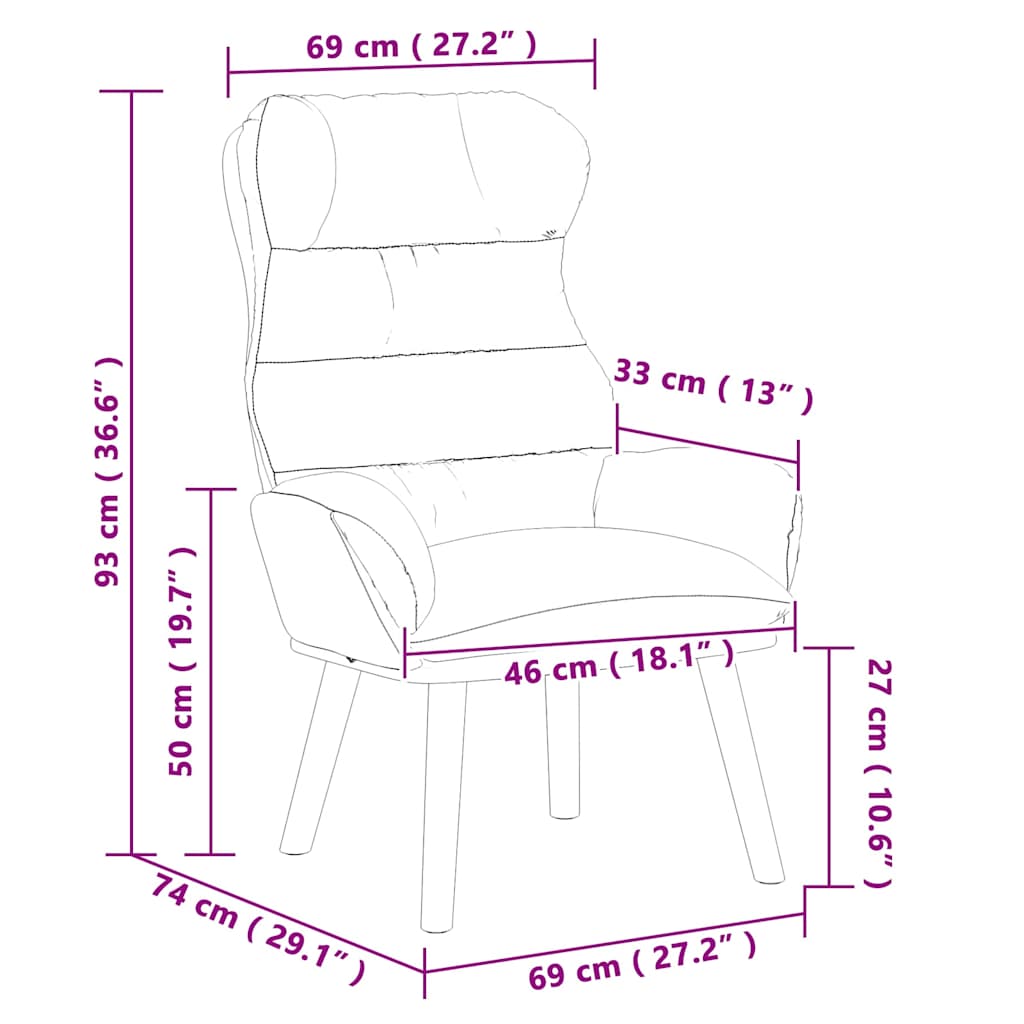vidaXL fotel Ciemnoszary 69 x 74 x 93 cm Aksamit