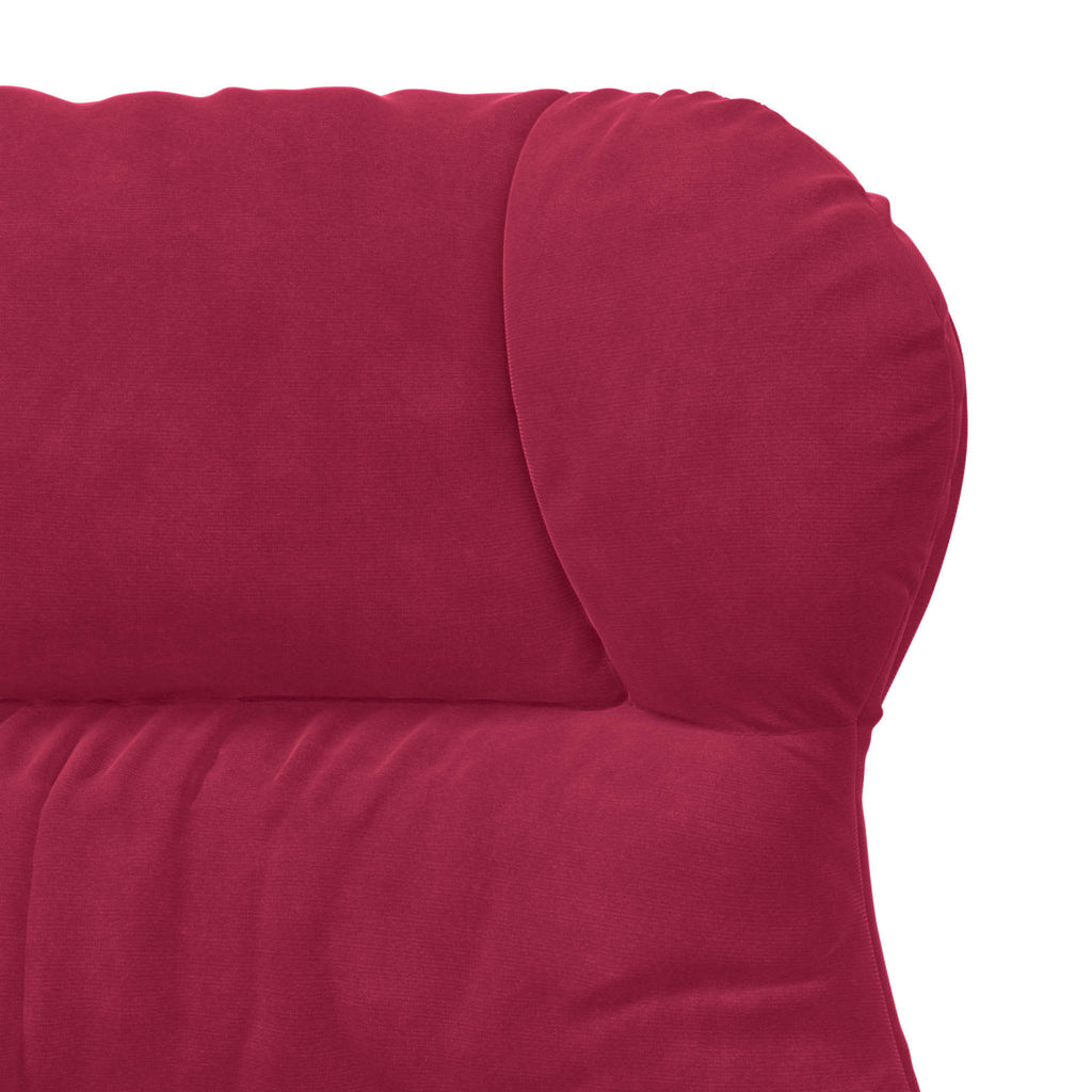 vidaXL fotel Czerwone wino 69 x 74 x 93 cm Aksamit