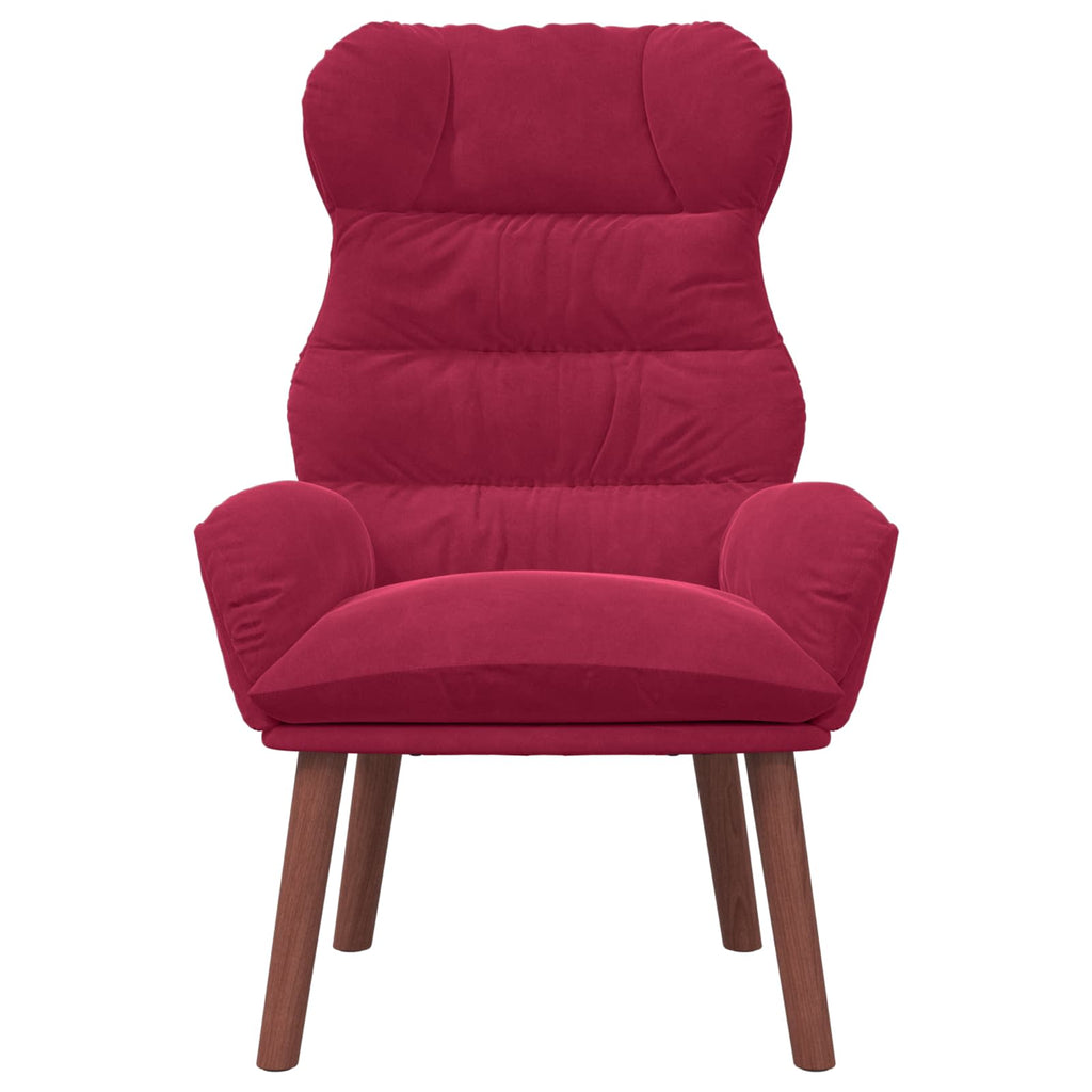 vidaXL fotel Czerwone wino 69 x 74 x 93 cm Aksamit