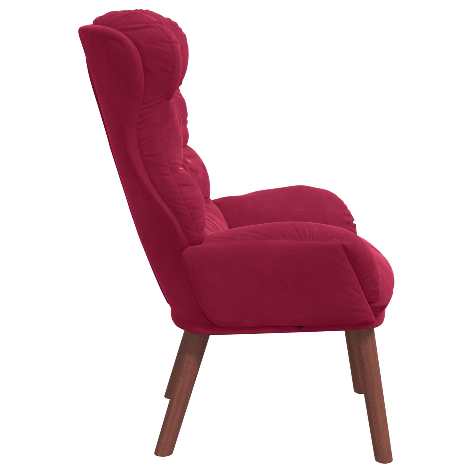 vidaXL fotel Czerwone wino 69 x 74 x 93 cm Aksamit