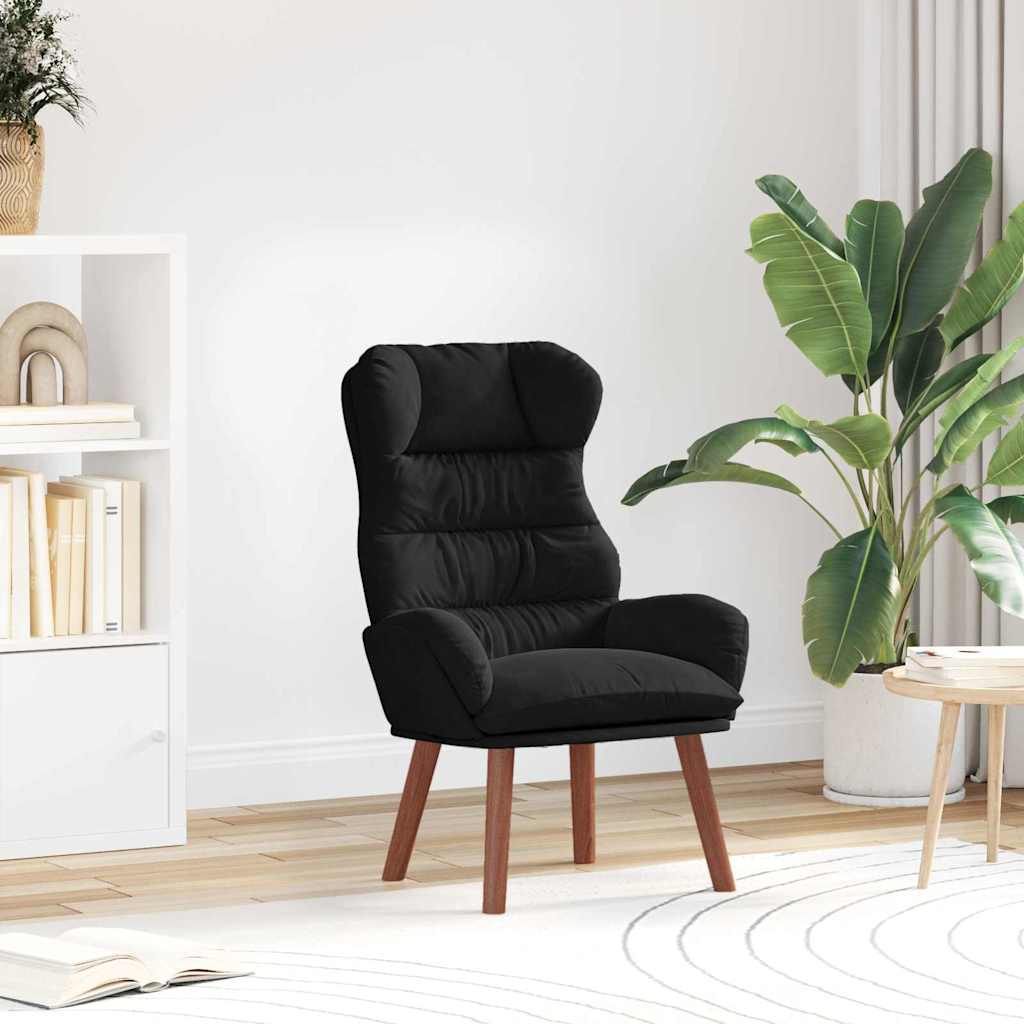 vidaXL fotel Czarny 69 x 74 x 93 cm Aksamit