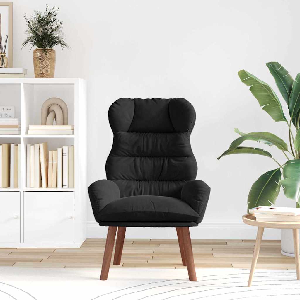 vidaXL fotel Czarny 69 x 74 x 93 cm Aksamit