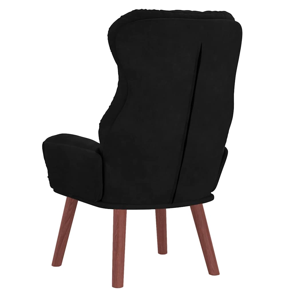 vidaXL fotel Czarny 69 x 74 x 93 cm Aksamit