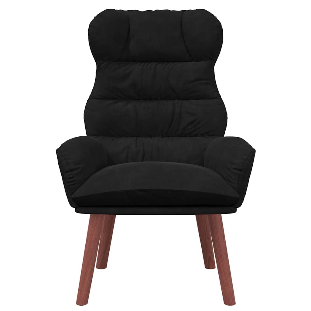 vidaXL fotel Czarny 69 x 74 x 93 cm Aksamit