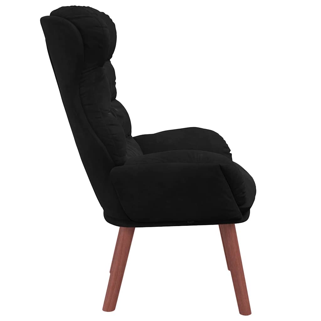 vidaXL fotel Czarny 69 x 74 x 93 cm Aksamit
