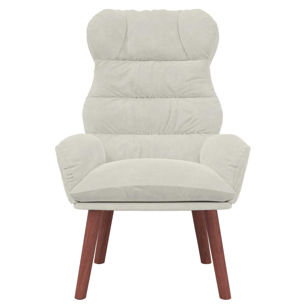 vidaXL fotel Kremowy 69 x 74 x 93 cm Aksamit
