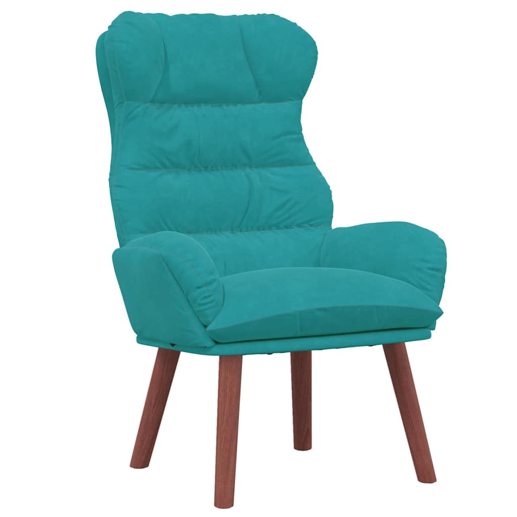vidaXL fotel Turkusowy 69 x 74 x 93 cm Aksamit
