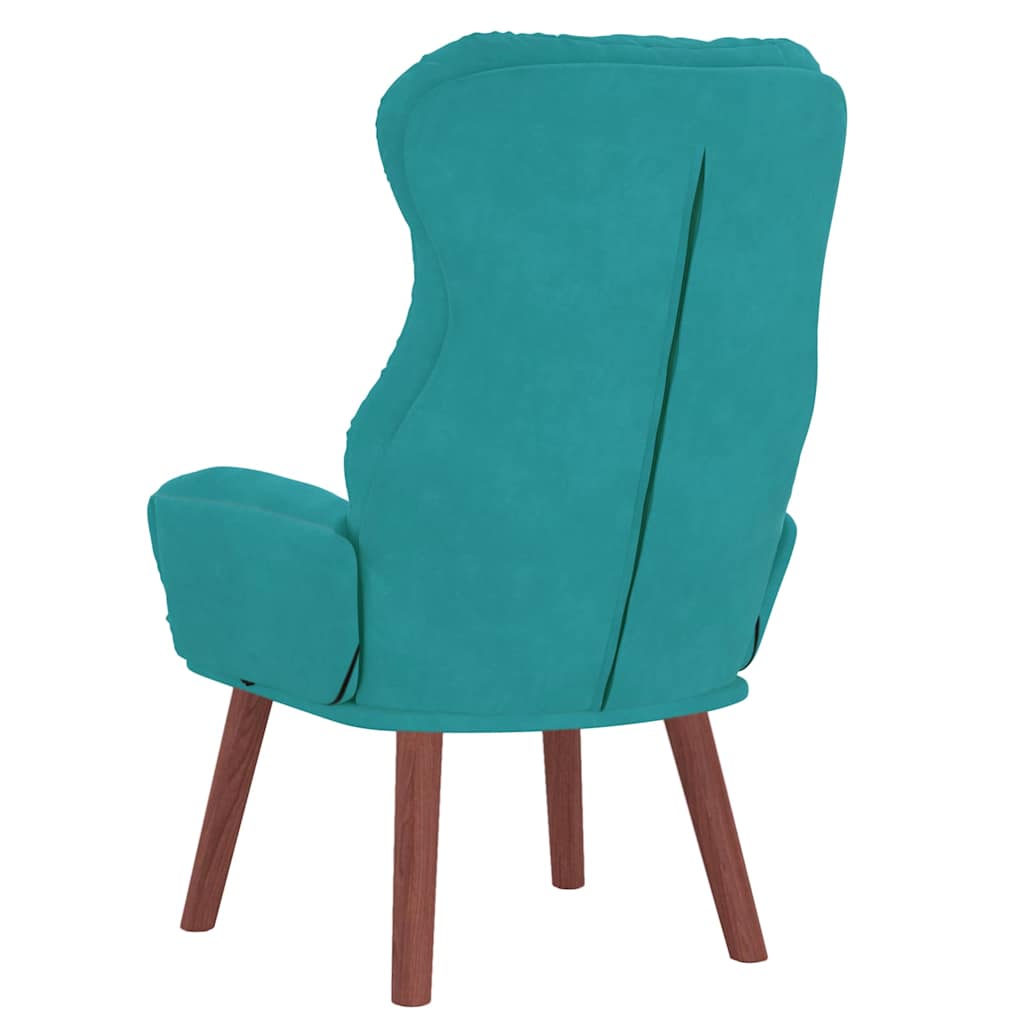 vidaXL fotel Turkusowy 69 x 74 x 93 cm Aksamit