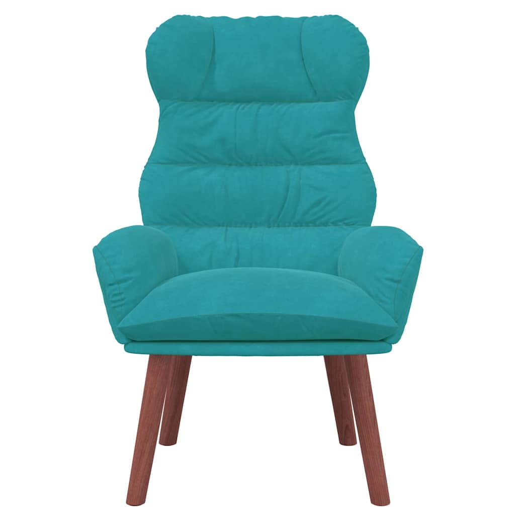 vidaXL fotel Turkusowy 69 x 74 x 93 cm Aksamit