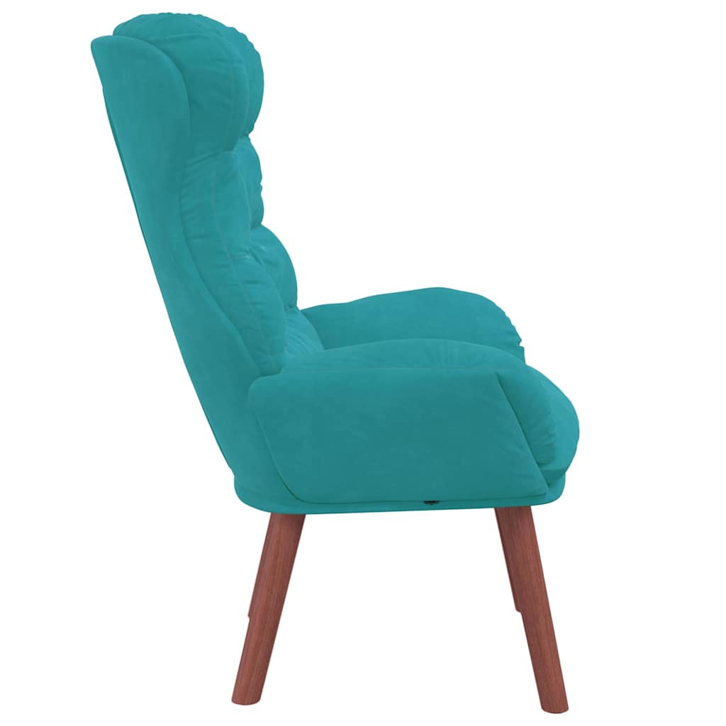vidaXL fotel Turkusowy 69 x 74 x 93 cm Aksamit