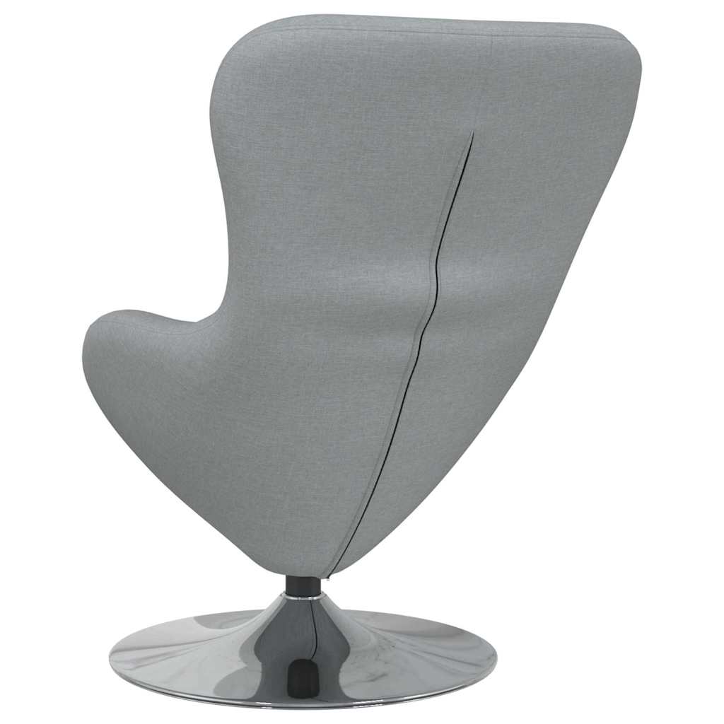 vidaXL Fotel jajo Jasnoszary 63 x 73 x 90 cm tkanina