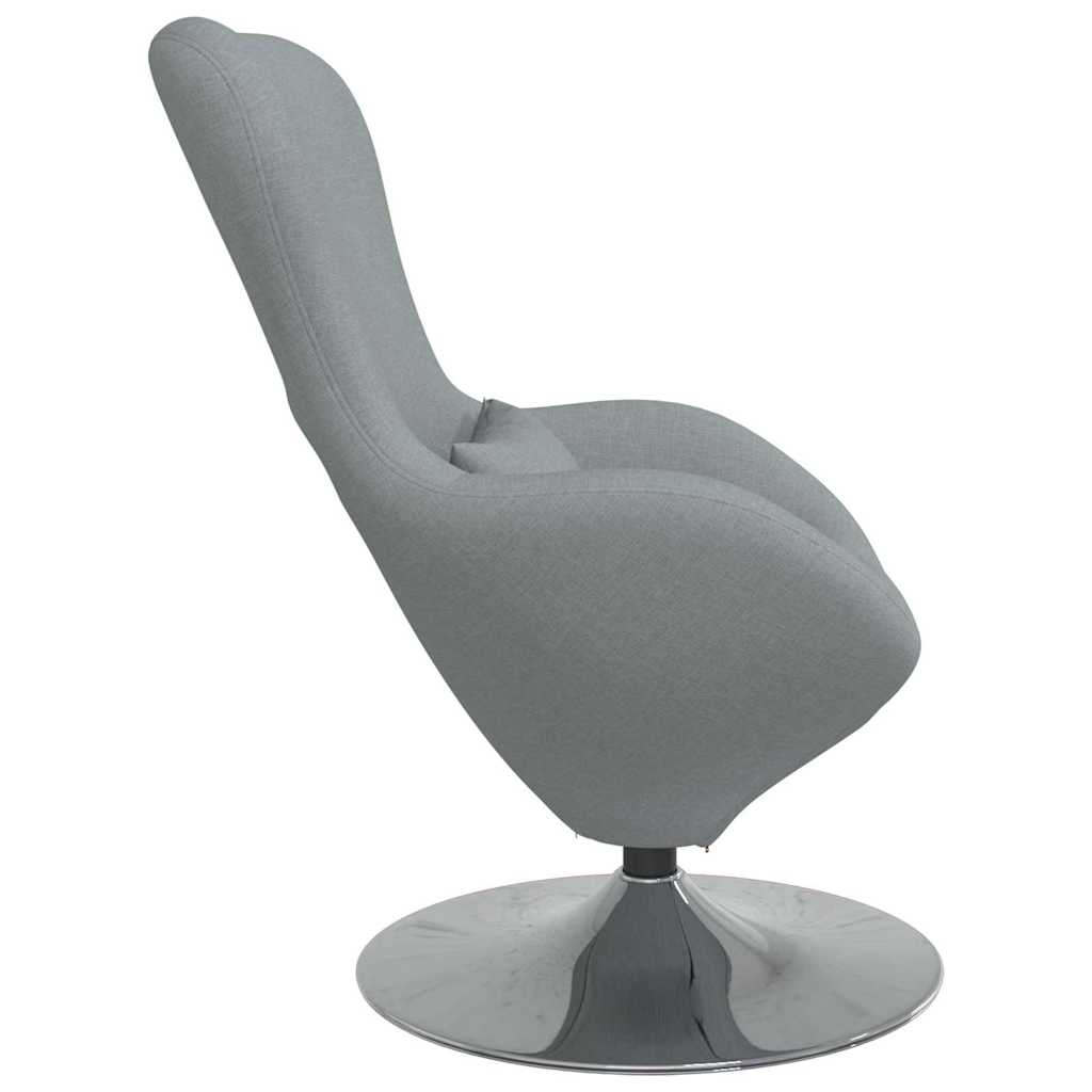 vidaXL Fotel jajo Jasnoszary 63 x 73 x 90 cm tkanina