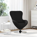 vidaXL Fotel jajo Czarny 63 x 73 x 90 cm tkanina