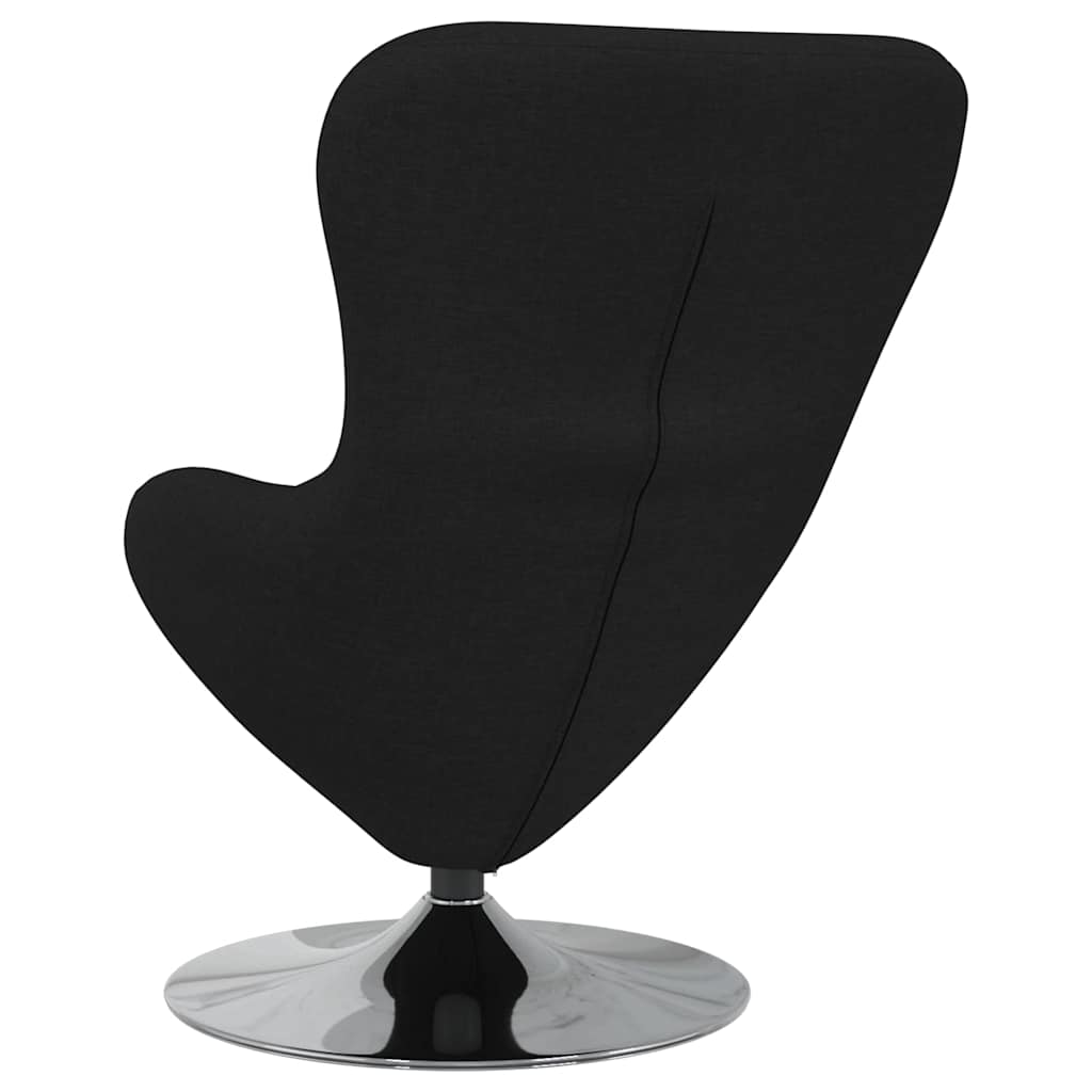vidaXL Fotel jajo Czarny 63 x 73 x 90 cm tkanina