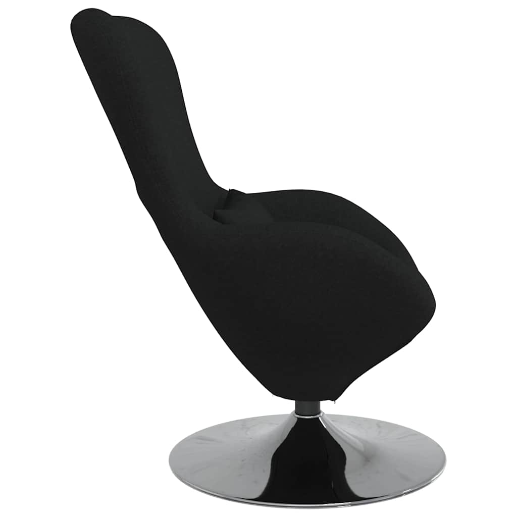 vidaXL Fotel jajo Czarny 63 x 73 x 90 cm tkanina