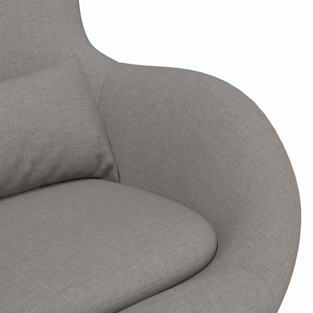 vidaXL Fotel jajo Ciemnoszary 63 x 73 x 90 cm tkanina