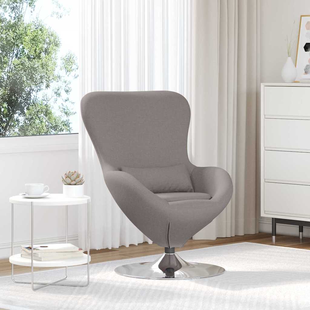 vidaXL Fotel jajo Ciemnoszary 63 x 73 x 90 cm tkanina