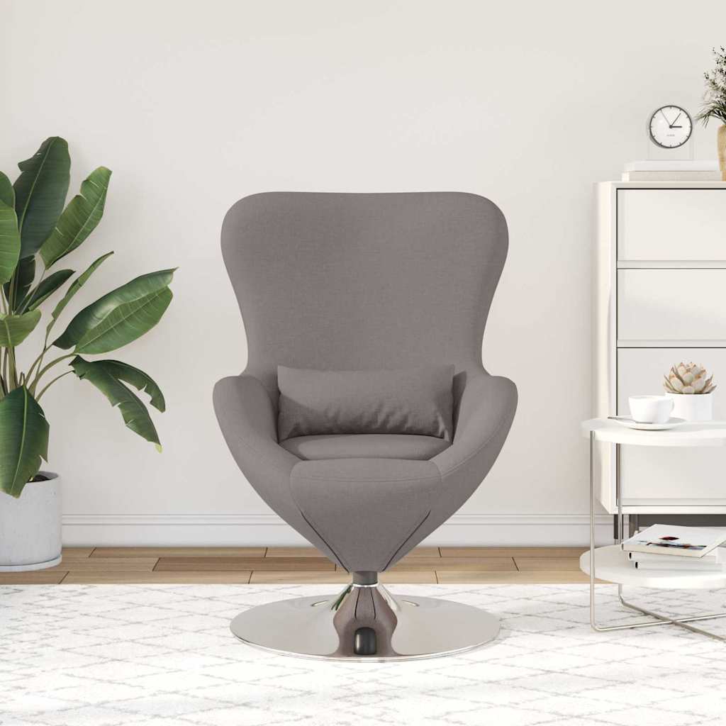 vidaXL Fotel jajo Ciemnoszary 63 x 73 x 90 cm tkanina