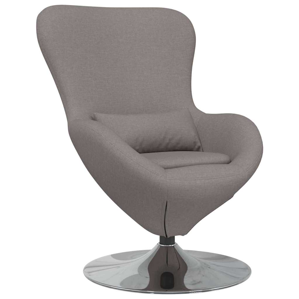 vidaXL Fotel jajo Ciemnoszary 63 x 73 x 90 cm tkanina