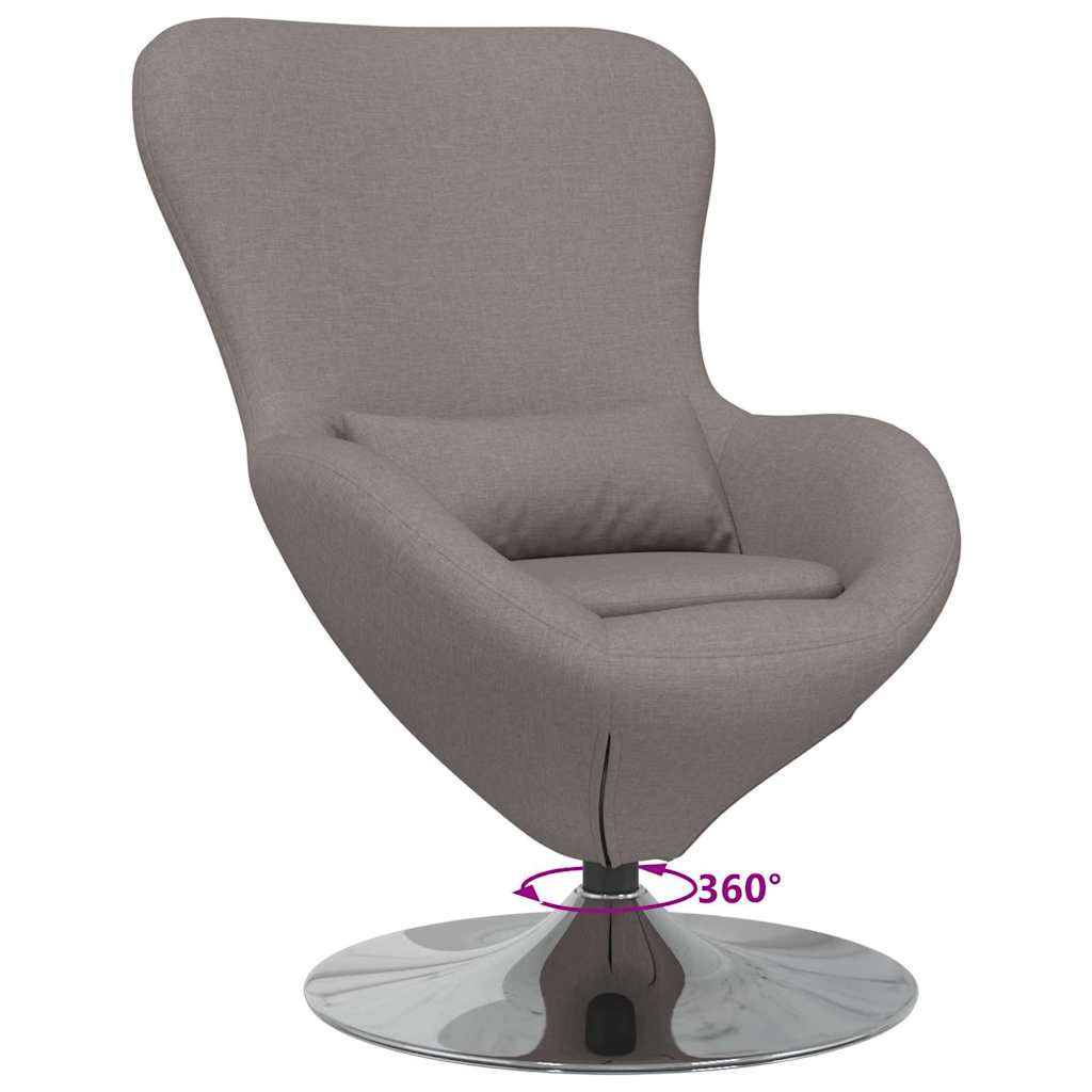 vidaXL Fotel jajo Ciemnoszary 63 x 73 x 90 cm tkanina