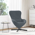 vidaXL Fotel jajo Ciemnoszary 63 x 73 x 90 cm Aksamit