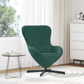 vidaXL Fotel jajo Ciemna zieleń 63 x 73 x 90 cm Aksamit