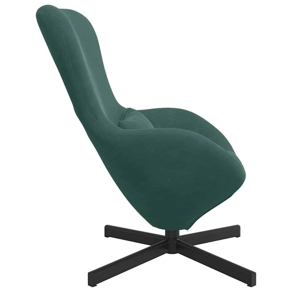 vidaXL Fotel jajo Ciemna zieleń 63 x 73 x 90 cm Aksamit