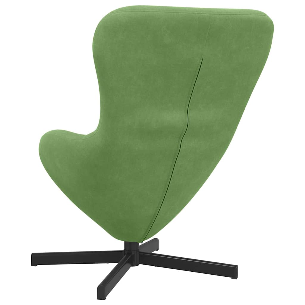 vidaXL Fotel jajo Jasnozielony 63 x 73 x 90 cm Aksamit