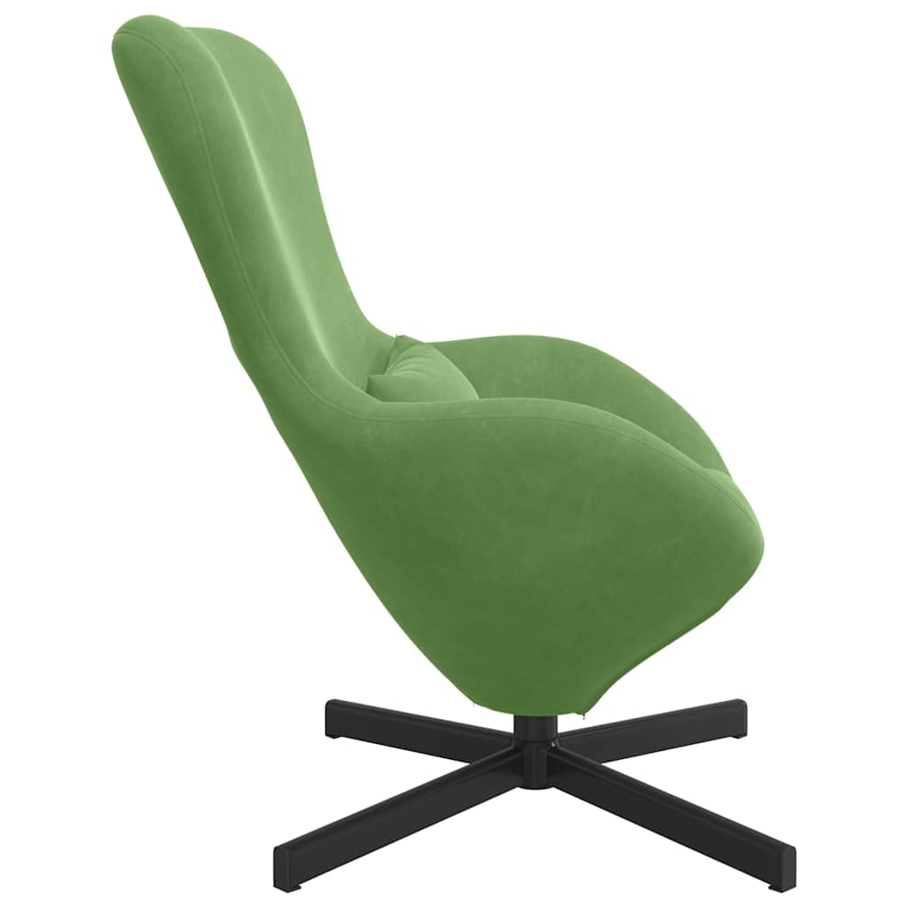 vidaXL Fotel jajo Jasnozielony 63 x 73 x 90 cm Aksamit